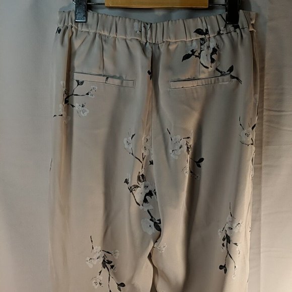 Dynamite Cream Floral Pants Pockets Elastic Waistband Womens Medium M Flowers - Picture 7 of 11